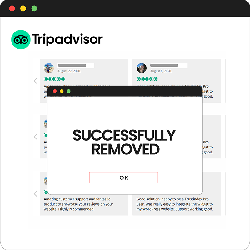 Remove TripAdvisor posts services